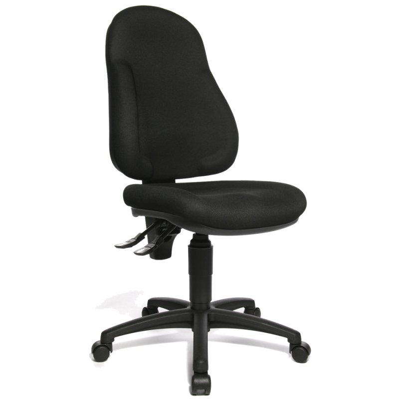 Topstar bureaustoel Wellpoint 10 P, zwart, permanentkontact-mechaniek, 110 kg draagkracht